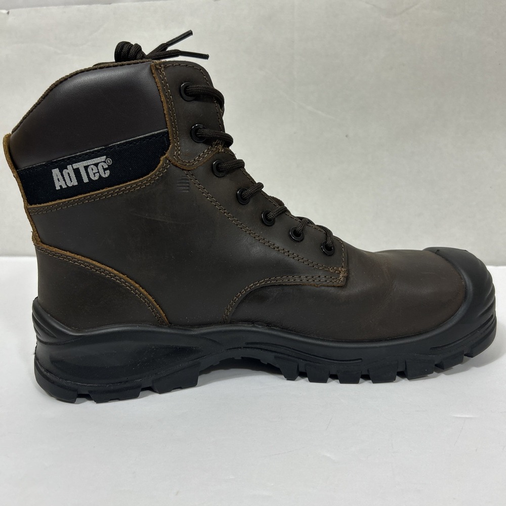 AdTec Men's Waterproof Composite Genuine Toe Leather Work Boot Brown Size 10W